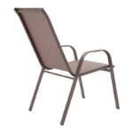 Τραπεζαρία Vergo-Calan pakoworld σετ 3τεμ καφέ μέταλλο Φ60x70εκ - Image 2