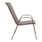 Τραπεζαρία Vergo-Calan pakoworld σετ 3τεμ καφέ μέταλλο Φ60x70εκ - Image 3