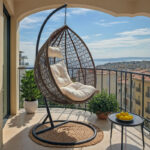 Κούνια Zafer pakoworld μέταλλο-pp καφέ-μαξιλάρι μπεζ