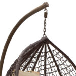 Κούνια Zafer pakoworld μέταλλο-pp καφέ-μαξιλάρι μπεζ - Image 4