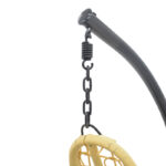 Κούνια κήπου Soleil pakoworld κρεμαστή pp σε φυσικό χρώμα και μαύρο μέταλλο 103x83x200εκ - Image 5