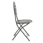 Τραπεζαρία Abriel pakoworld σετ 3τεμ μέταλλο ανθρακί antique - Image 3