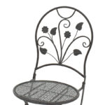 Τραπεζαρία Abriel pakoworld σετ 3τεμ μέταλλο ανθρακί antique - Image 5