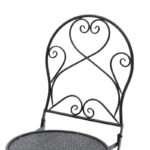 Τραπεζαρία Walen pakoworld σετ 3τεμ μέταλλο μαύρο - Image 5