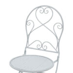 Τραπεζαρία Walen pakoworld σετ 3τεμ μέταλλο λευκό - Image 5