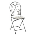 Τραπεζαρία Mosaic pakoworld σετ 3τεμ μέταλλο μαύρο - Image 2