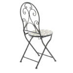 Τραπεζαρία Mosaic pakoworld σετ 3τεμ μέταλλο μαύρο - Image 3