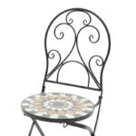 Τραπεζαρία Mosaic pakoworld σετ 3τεμ μέταλλο μαύρο - Image 5