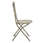 Τραπεζαρία Drill pakoworld σετ 3τεμ μέταλλο χρώμα χαλκού antique - Image 3