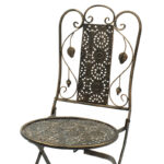 Τραπεζαρία Drill pakoworld σετ 3τεμ μέταλλο χρώμα χαλκού antique - Image 5