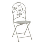 Τραπεζαρία Abriel pakoworld σετ 3τεμ μέταλλο σε αντικέ γκρι απόχρωση - Image 2