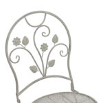 Τραπεζαρία Abriel pakoworld σετ 3τεμ μέταλλο σε αντικέ γκρι απόχρωση - Image 5