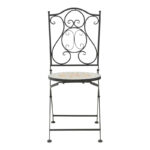 Τραπεζαρία Sellis pakoworld σετ 3τεμ μωσαικό-μέταλλο μαύρο - Image 4