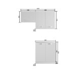 Κουζίνα Charlotte Σετ 2.2 Λευκή με μεταλλικά χερούλια - Image 2