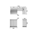 Κουζίνα Soft Σέτ 5 Λευκό με βελανιδιά Σέτ 5 κουτιών Άνω κουτιά 180εκ Κάτω 120εκ - Image 2