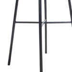 Τραπέζι Gaus pakoworld μέταλλο μαύρο-pe γκρι-γυαλί Φ70x74εκ - Image 3