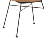 Πολυθρόνα Felicia pakoworld rattan φυσικό-μεταλλικό μαύρο πόδι Φ60x81εκ - Image 4