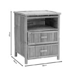 Κομοδίνο Ofra pakoworld bamboo φυσικό 56x46x69εκ - Image 4