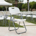 Καρέκλα catering-συνεδρίου πτυσσόμενη Edison pakoworld χρώμα λευκό