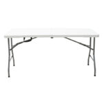Τραπέζι catering Rodeo pakoworld πτυσσόμενο-βαλίτσα λευκό 240x76x74εκ - Image 3
