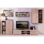 Έπιπλο TV Damis 200x45x39εκ Με MDF Διακόσμηση Sonoma - Image 2