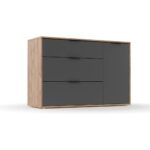 Μπουφές NITRO Γκρί Γραφίτη με Βελανιδιά 120x40x80εκ - Image 3