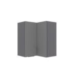 Craft Πάνω Ντουλάπι Γωνιακό Γραφίτης 60-60x30x72cm