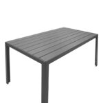 Τραπέζι Nares pakoworld αλουμίνιο ανθρακί-plywood γκρι 140x80x72.5εκ - Image 2