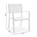 Τραπεζαρία Nares-Moly σετ 5τεμ pakoworld αλουμίνιο ανθρακί-textilene ανθρακί - Image 4