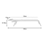 Ξαπλώστρα Kiara pakoworld αλουμίνιο λευκό-textilene μπεζ - Image 5