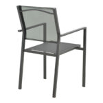 Πολυθρόνα Confidence pakoworld μαύρο μέταλλο και μαύρο textilene 54x54x86εκ - Image 2