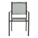 Πολυθρόνα Confidence pakoworld μαύρο μέταλλο και μαύρο textilene 54x54x86εκ - Image 4