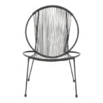 Καρέκλα κήπου Dapper pakoworld μαύρο μέταλλο-pe μαύρο 64.5x71x92.5εκ - Image 4