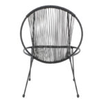Καρέκλα κήπου Dapper pakoworld μαύρο μέταλλο-pe μαύρο 64.5x71x92.5εκ - Image 5