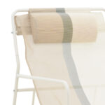 Σεζλόνγκ Feisty pakoworld αλουμίνιο λευκό-textilene γκρι-εκρού-μαξιλάρι 65x83x86εκ - Image 4