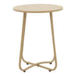 Τραπέζι Bramwell pakoworld μέταλλο μπεζ Φ40x50εκ