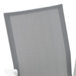 Πολυθρόνα κήπου Dashiell pakoworld αλουμίνιο λευκό textilene γκρι 71x58x94εκ - Image 4