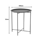 Σαλόνι Dapper-Caius pakoworld σετ 3τεμ μαύρο μέταλλο-μαύρο pe Φ46x52εκ - Image 3