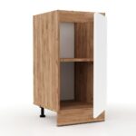 Επιδαπέδιο ντουλάπι κουζίνας Soft Λευκό με βελανιδιά Διαστάσεις 40x46,5x81,5εκ - Image 2