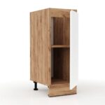 Επιδαπέδιο ντουλάπι κουζίνας Soft Χρώμα Λευκό με βελανιδιά Διαστάσεις 30x46,5x81,5εκ - Image 2