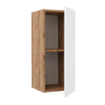 Επιτοίχιο ντουλάπι κουζίνας Soft Λευκό με βελανιδιά Διαστάσεις 30x30,5x72,8εκ - Image 2