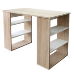 Γραφείο 110W  Σονόμα-Λευκό με Ράφια 110x55x75εκ - Image 2