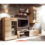 Σύνθεση Τηλεόρασης Solo 293x41x184cm Sonoma με Wenge MDF Καμπυλωτό τελείωμα - Image 2