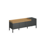 Έπιπλο Τηλεόρασης Beril Ανθρακί-Χρυσό Δρυς 138.6x42x49.8cm - Image 2