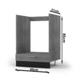 Alina Κάτω ντουλάπι 60x51x85εκ Σονόμα-Μόκκα - Image 2