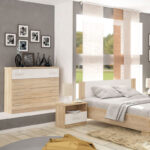 Κομοδίνο Geneva pakoworld φυσικό-λευκό 50x37x45.5εκ