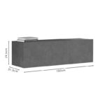 Έπιπλο τηλεόρασης επιτοίχιο Serit pakoworld αντικέ ανθρακί μελαμίνης 100x31.5x29.5εκ - Image 4