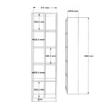 Βιβλιοθήκη Oteca 10θέσεων pakoworld oak 51.1x25.4x180εκ - Image 4