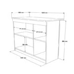 Τραπέζι-πάγκος κουζίνας Kogile pakoworld σε φυσική απόχρωση 120x60x88.2εκ - Image 4