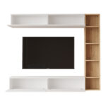 Σύνθετο σαλονιού Compo επιτοίχιο pakoworld σε oak-λευκό απόχρωση 169,10x25,8x143.5εκ - Image 3